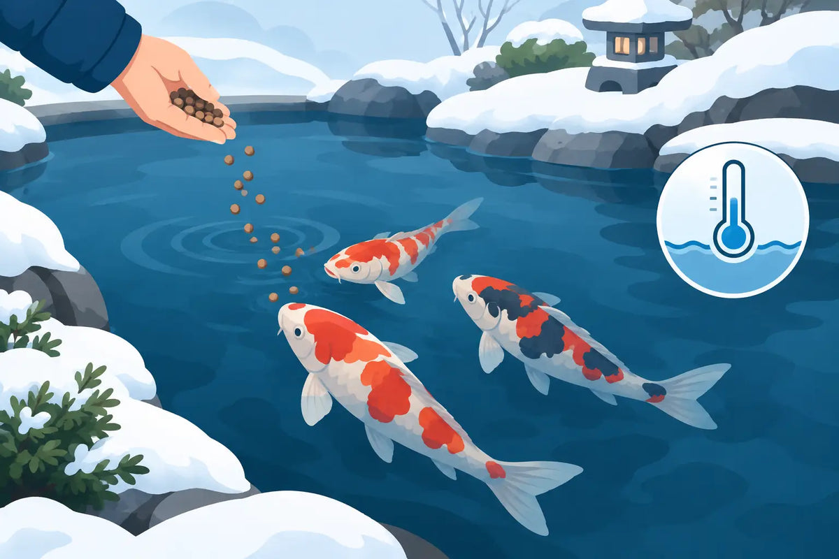 When to Feed Koi in Winter by Water Temperature