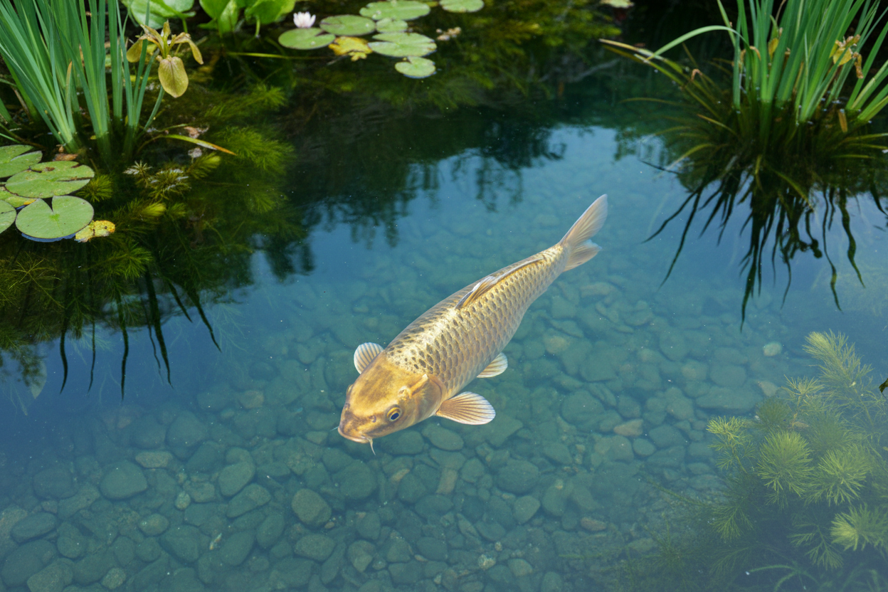 Ogon Koi: Metallic Splendor in a Single Color