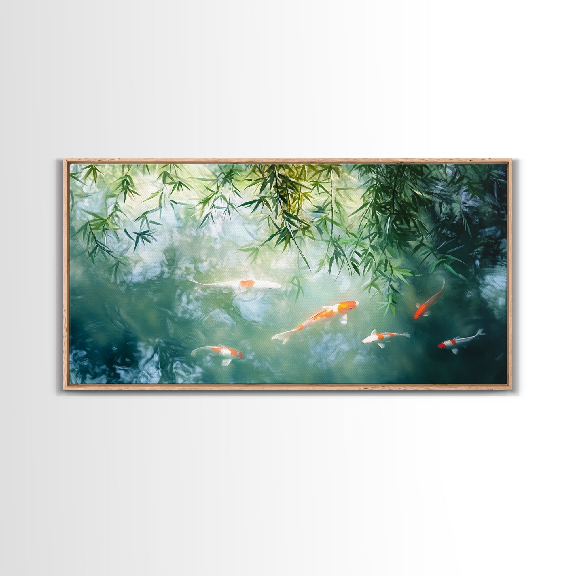 Koi Fish Swimming Canvas Print