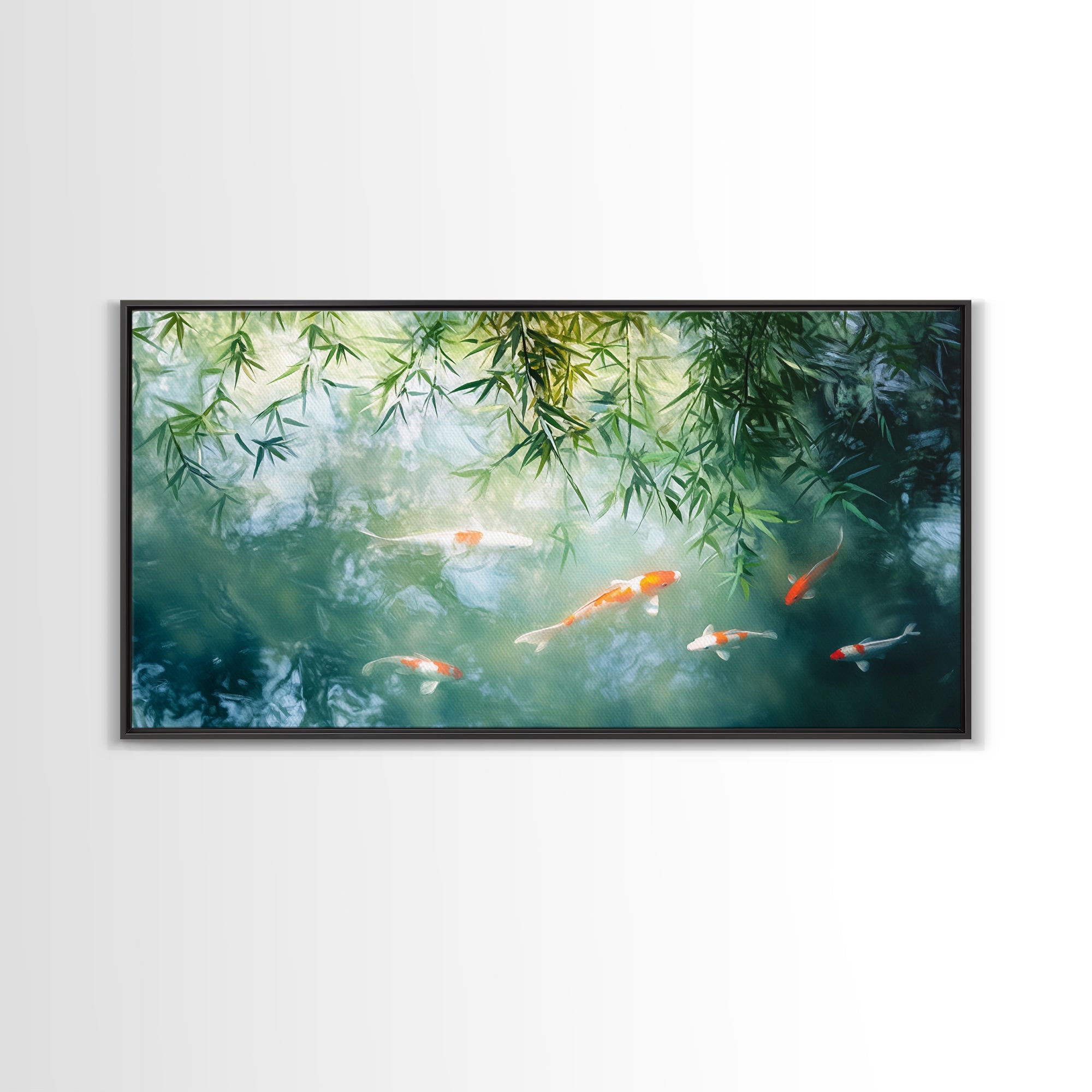 Koi Fish Swimming Canvas Print