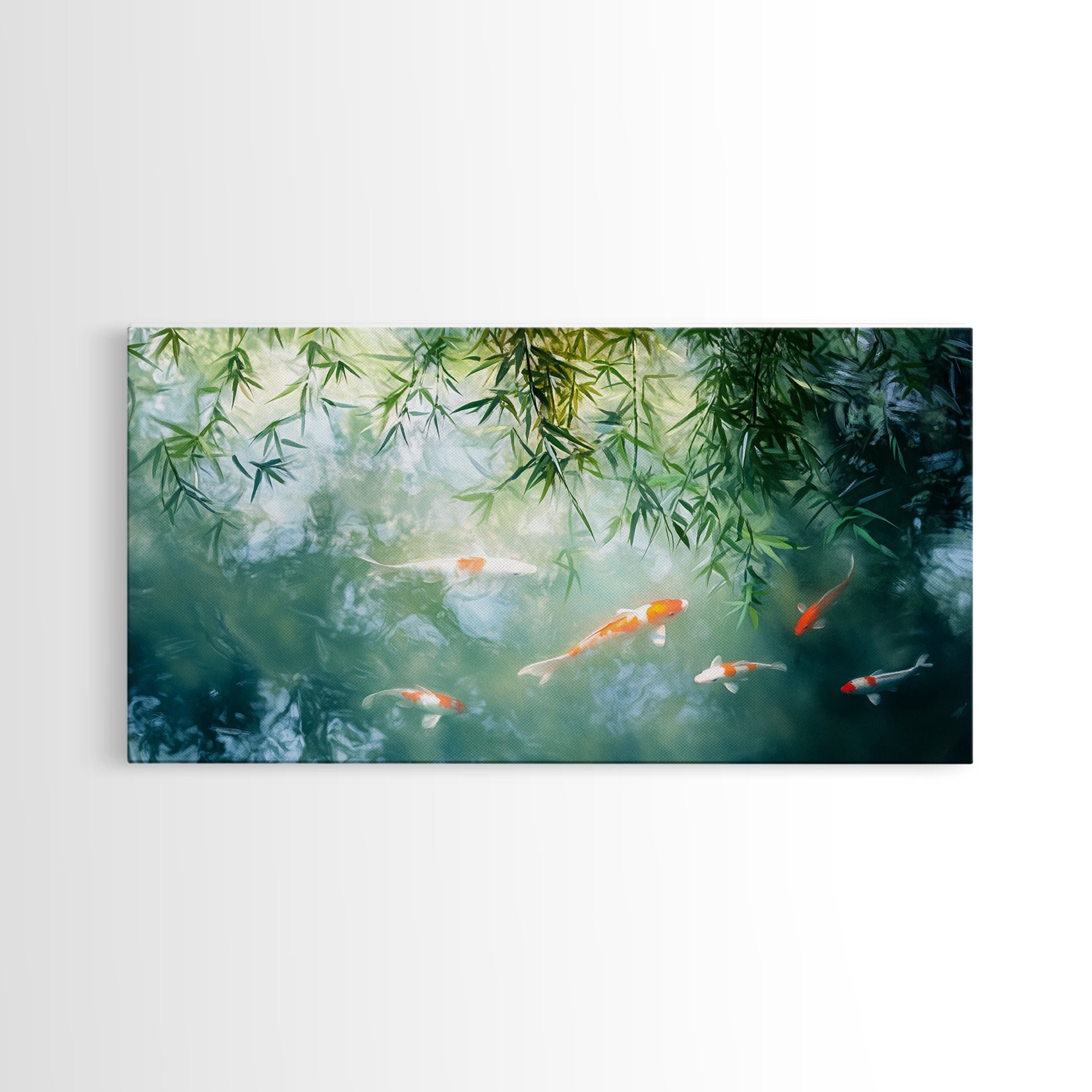 Koi Fish Swimming Canvas Print