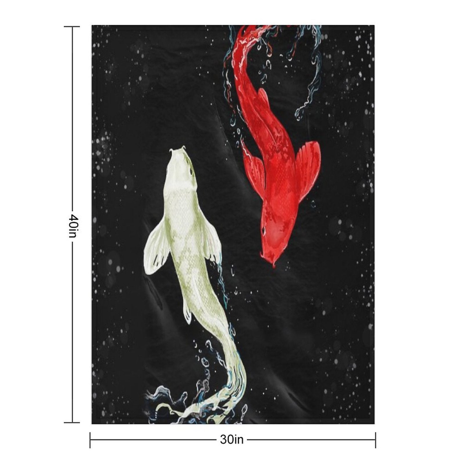 Koi Fish Throw Blanket