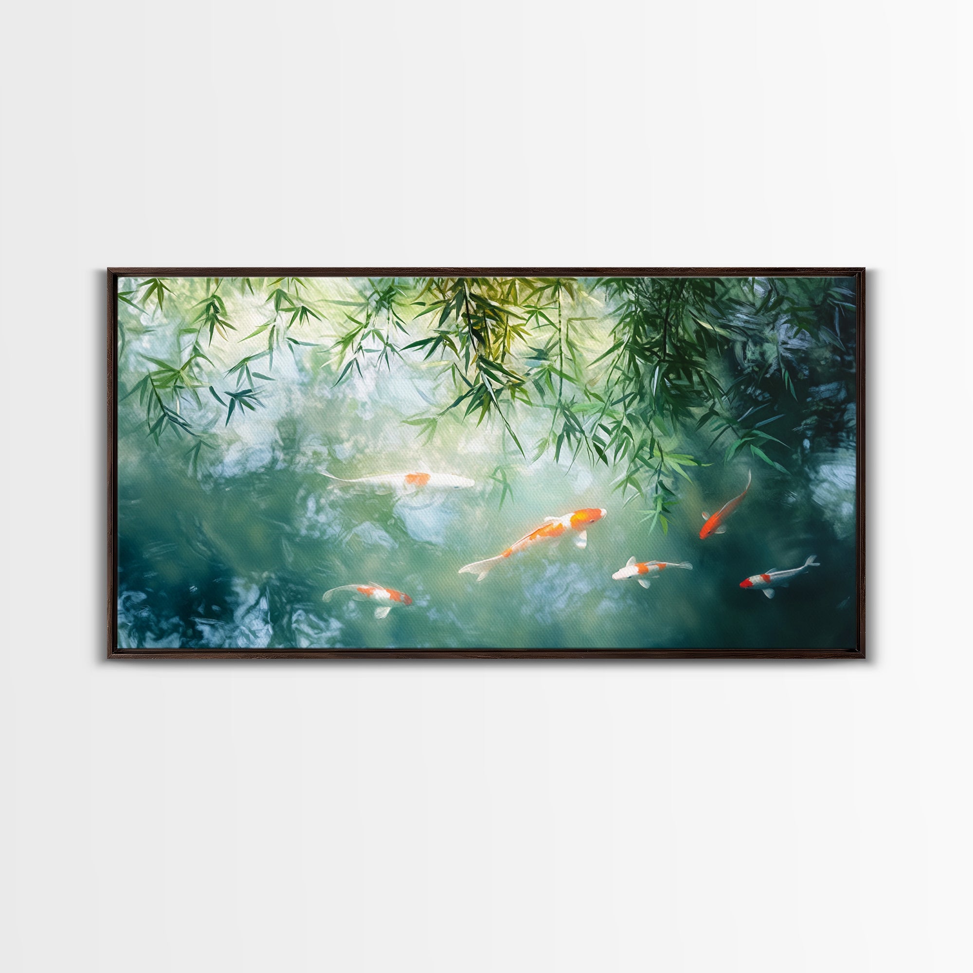 Koi Fish Swimming Canvas Print