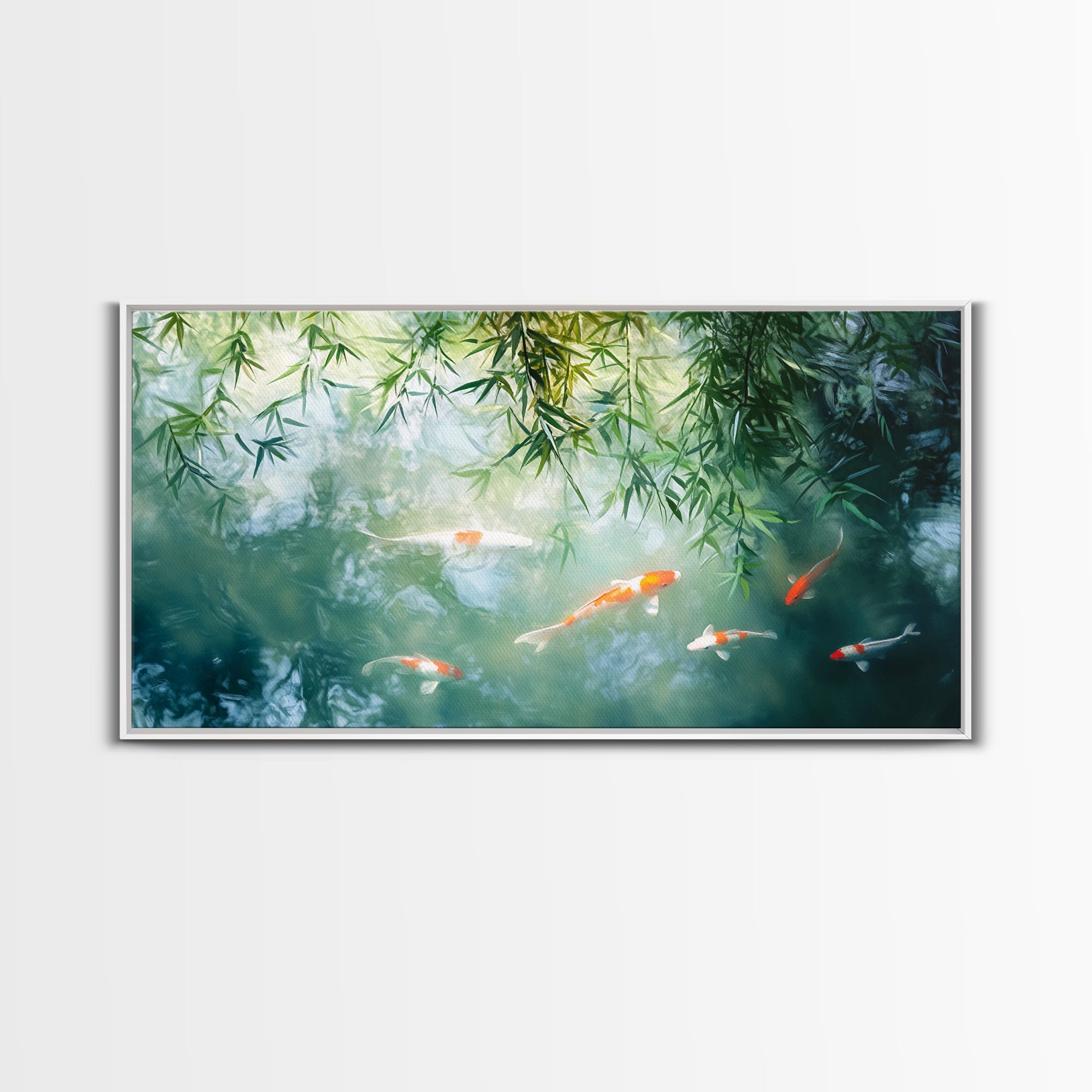 Koi Fish Swimming Canvas Print