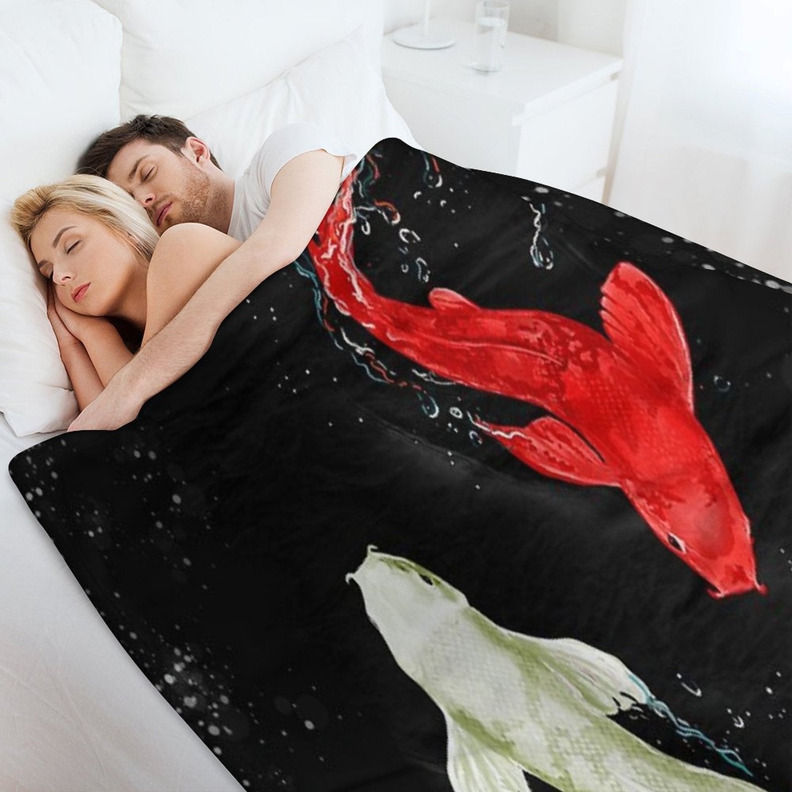 Koi Fish Throw Blanket