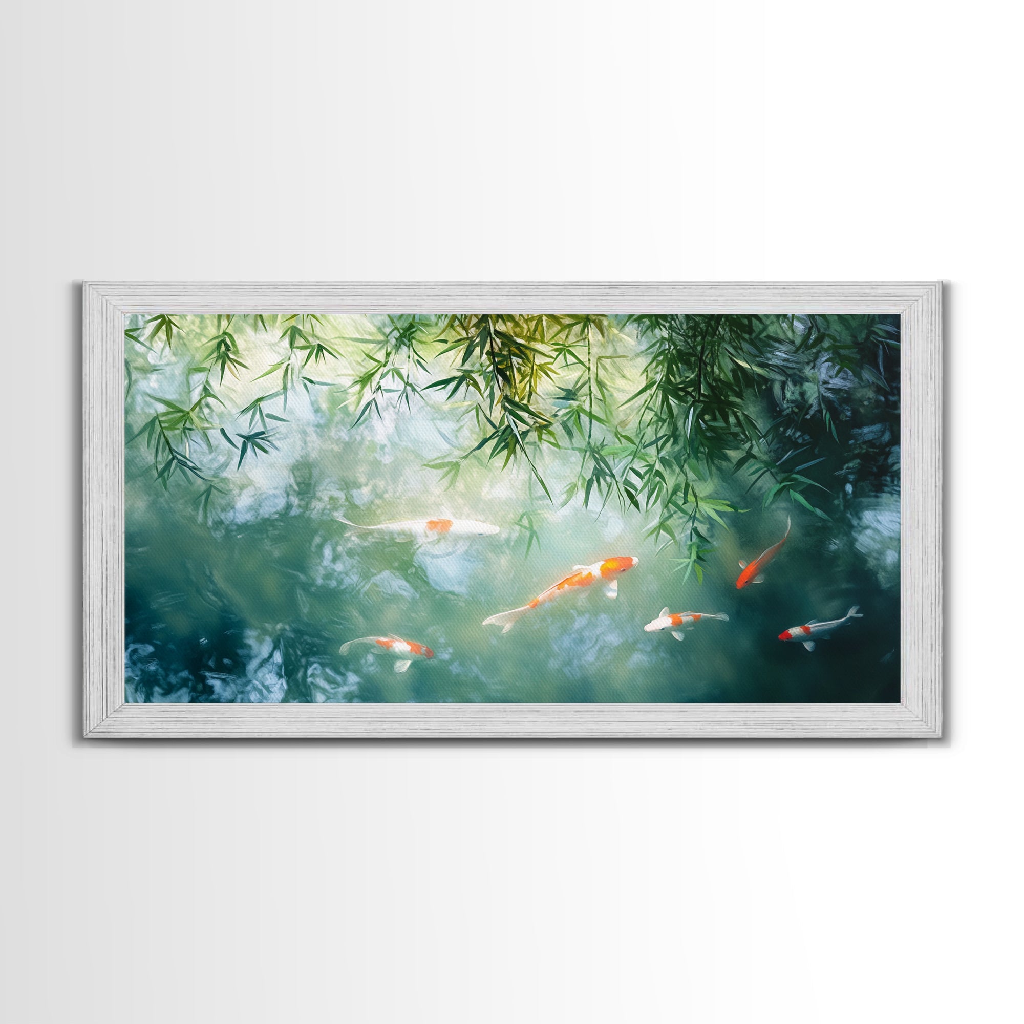 Koi Fish Swimming Canvas Print