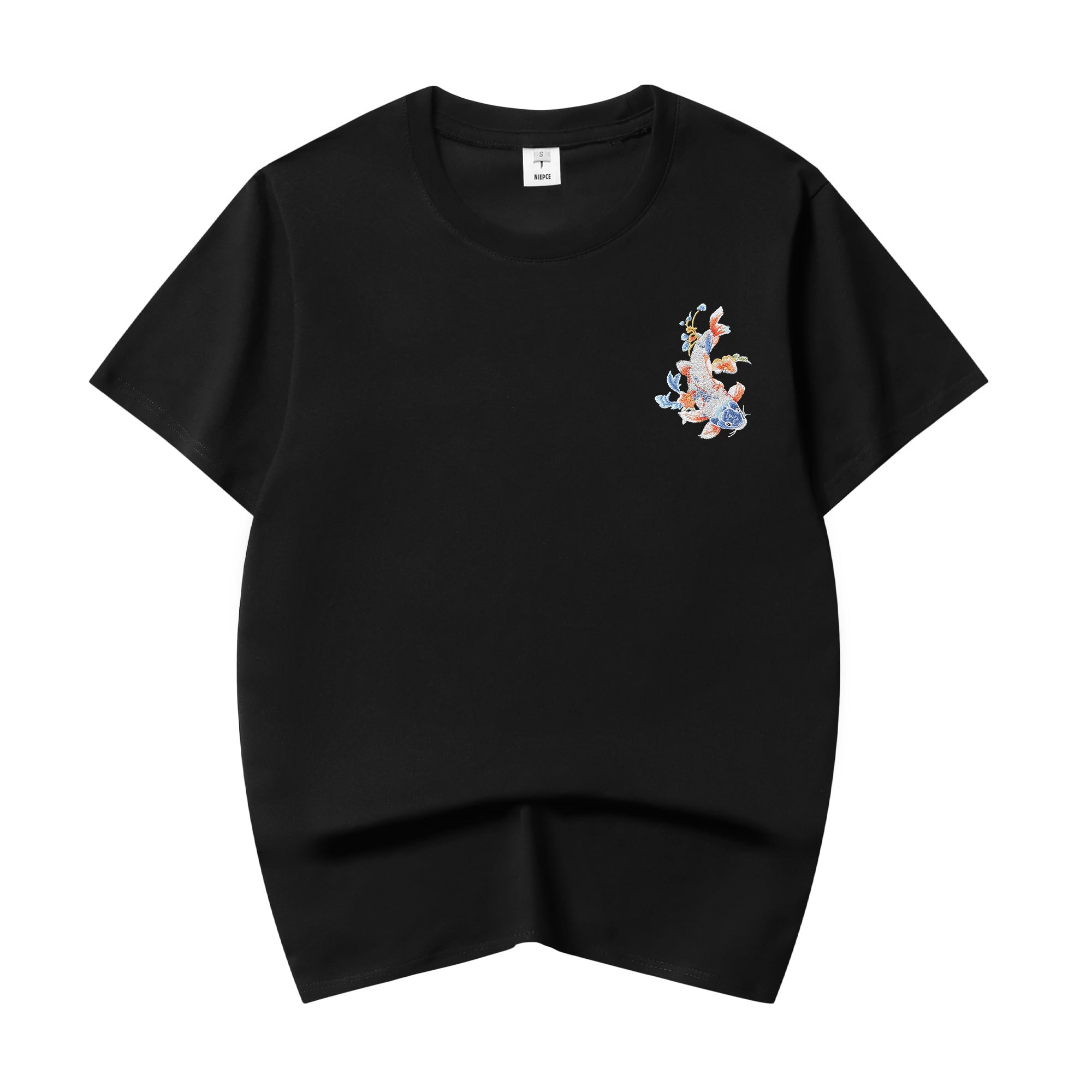 Rainbow Koi Fish Embroidered Tee