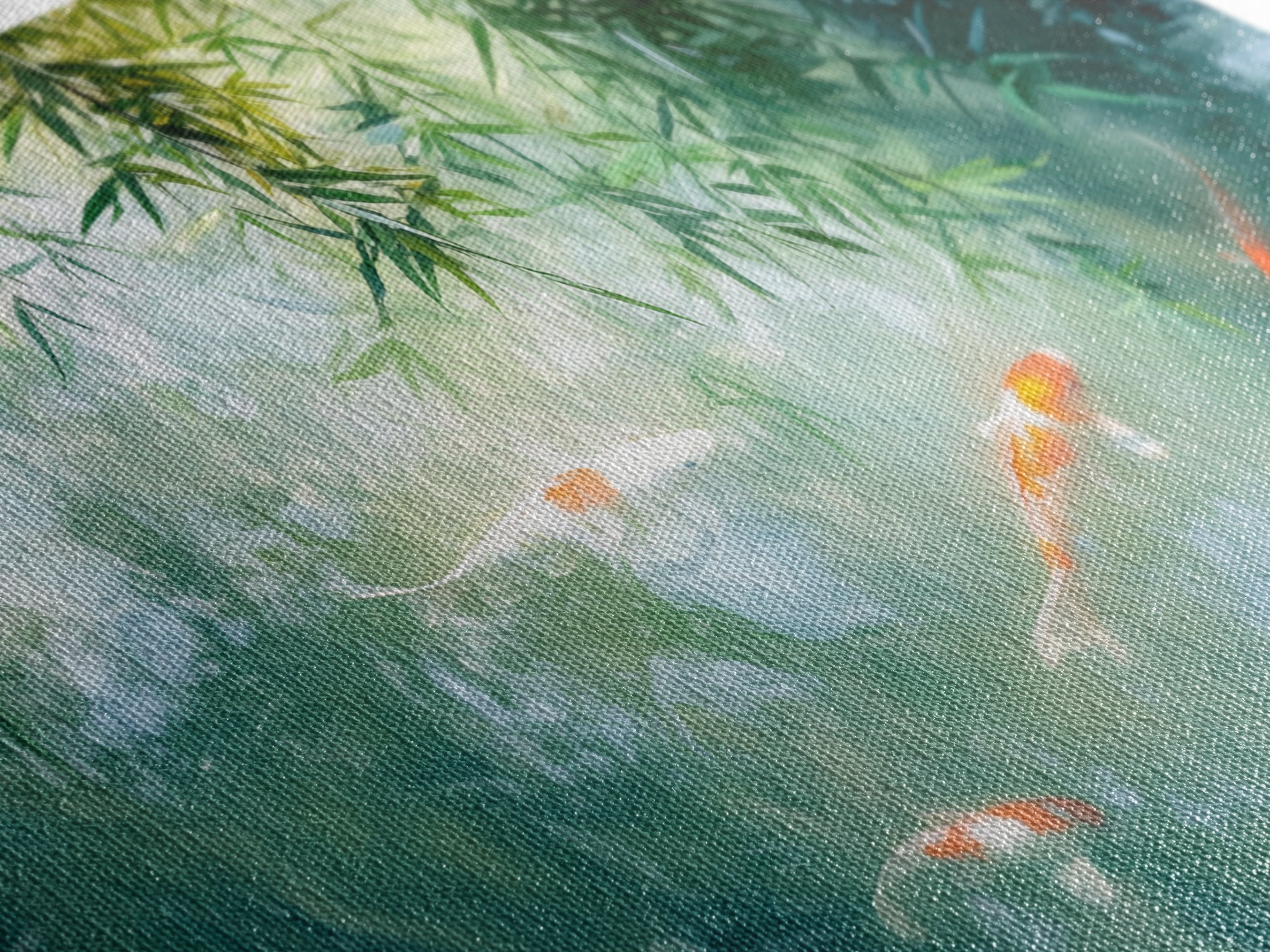 Koi Fish Swimming Canvas Print