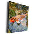 3dRose orange koi fish sparkle painting - Museum Grade Canvas Wrap (cw_185172)