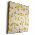 3dRose Chic Digital Gold Koi Fish Pattern - Museum Grade Canvas Wrap (cw_267535)