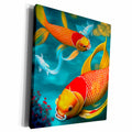 3dRose Two beautiful koi fish representing Pisces - Museum Grade Canvas Wrap (cw-382002)