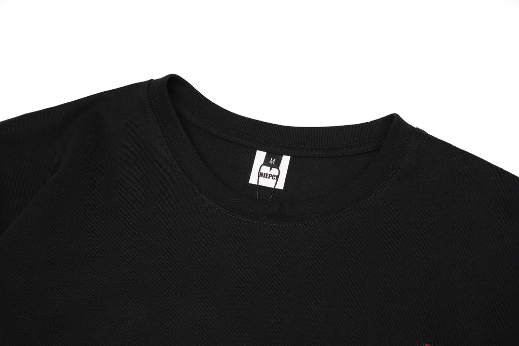 Red Koi Wave Rider Embroidered Tee