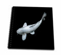 3dRose Sven Herkenrath Animal - Portrait of Silver Japanese Asia Koi Fish Photography - Drawing Book