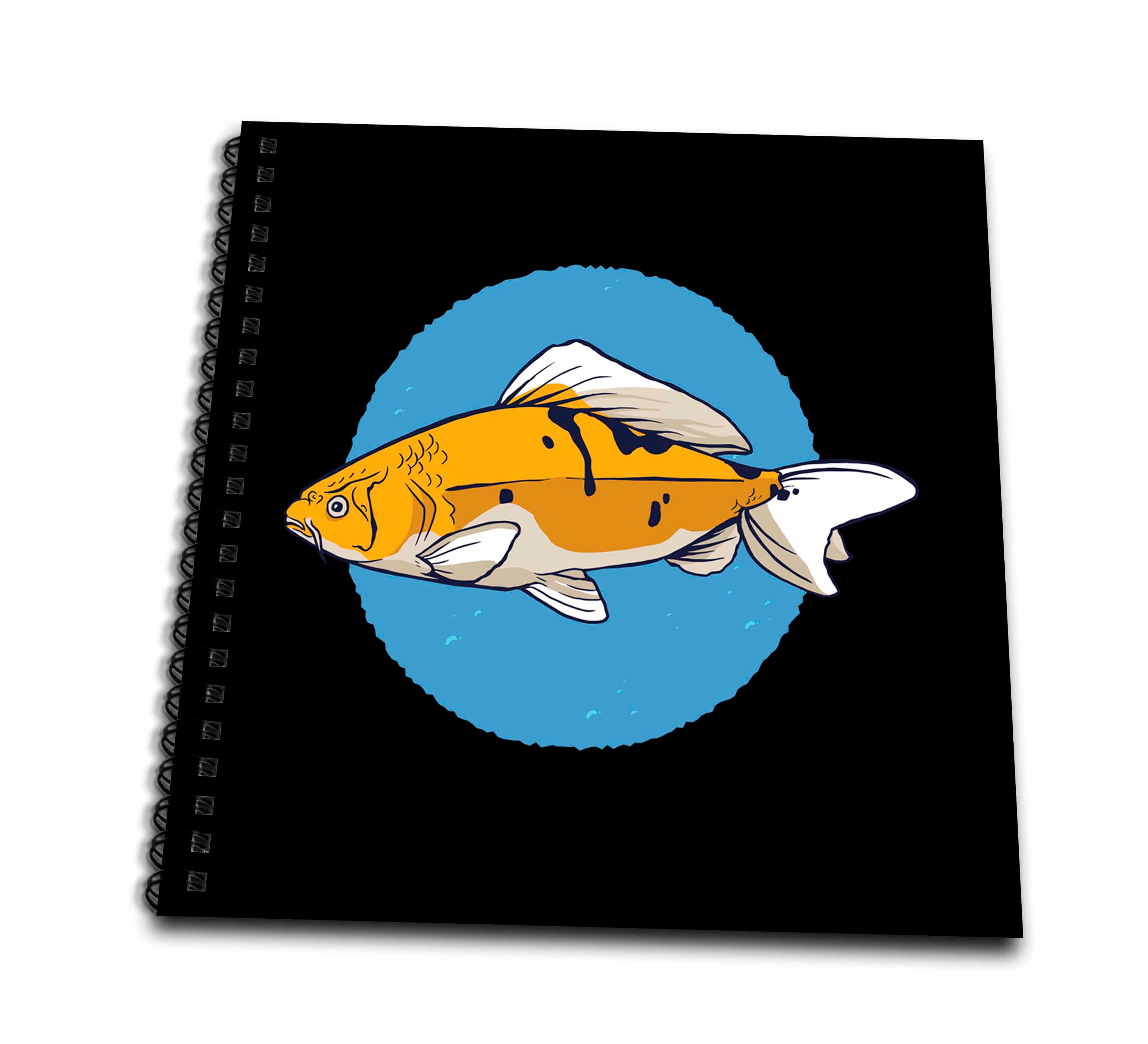 3dRose Illustration Art of Carp Koi Fish Sealife Aquarium - Drawing Books (db_325647)