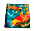 3dRose Two Beautiful koi Fish Representing Pisces - Drawing Books (db-382002)