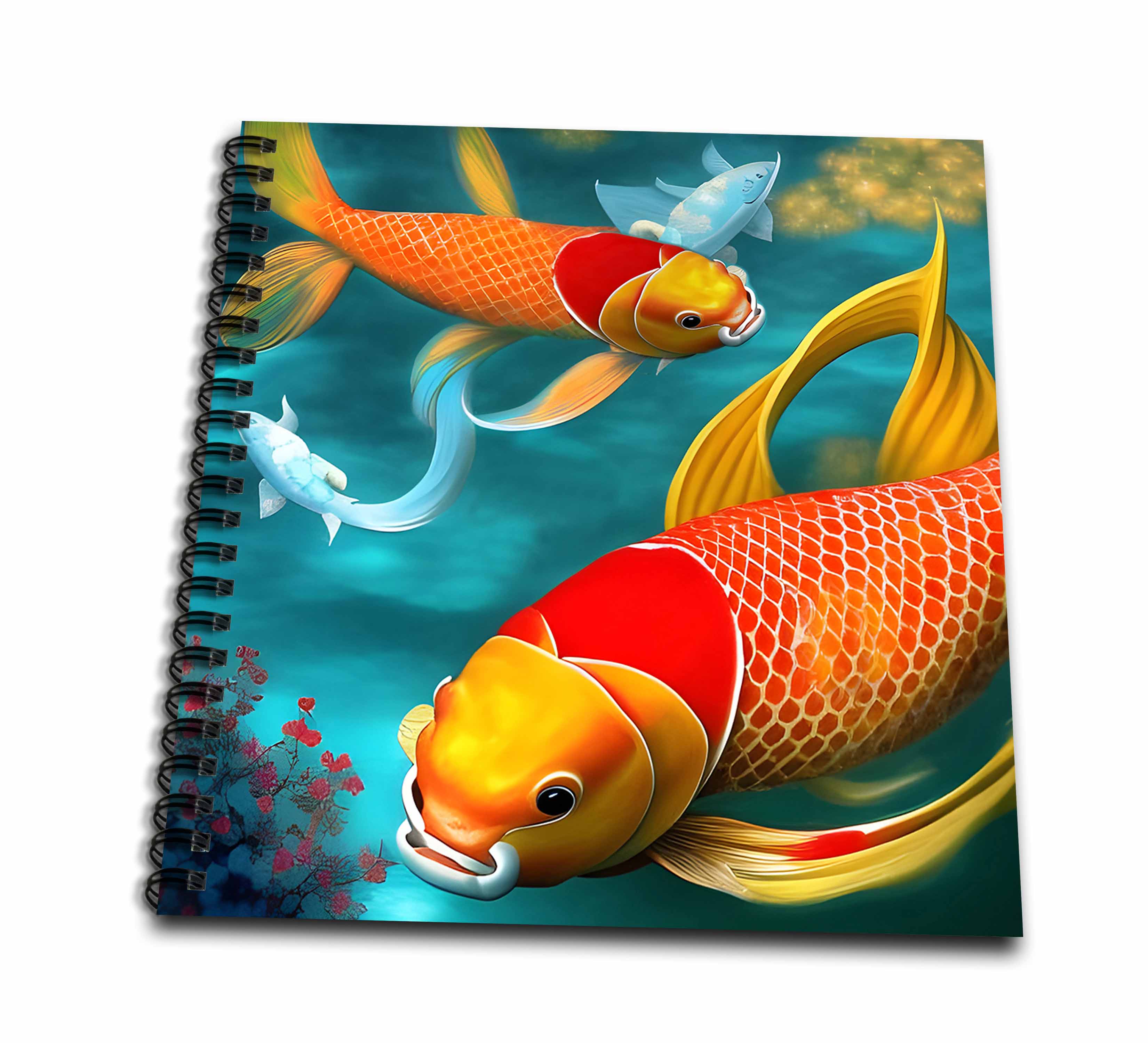 3dRose Two Beautiful koi Fish Representing Pisces - Drawing Books (db-382002)
