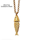 Gold Articulated Koi Fish Pendant Necklace – Stainless Steel
