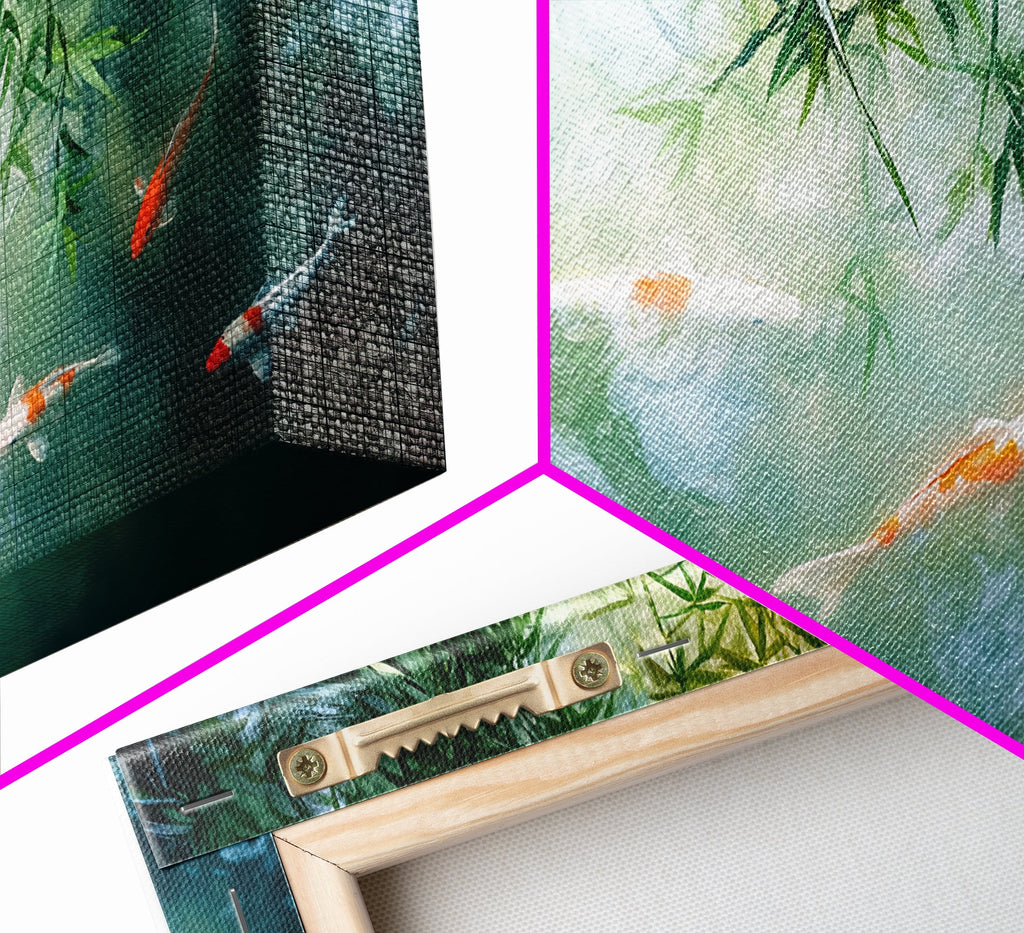 Koi Fish Swimming Canvas Print