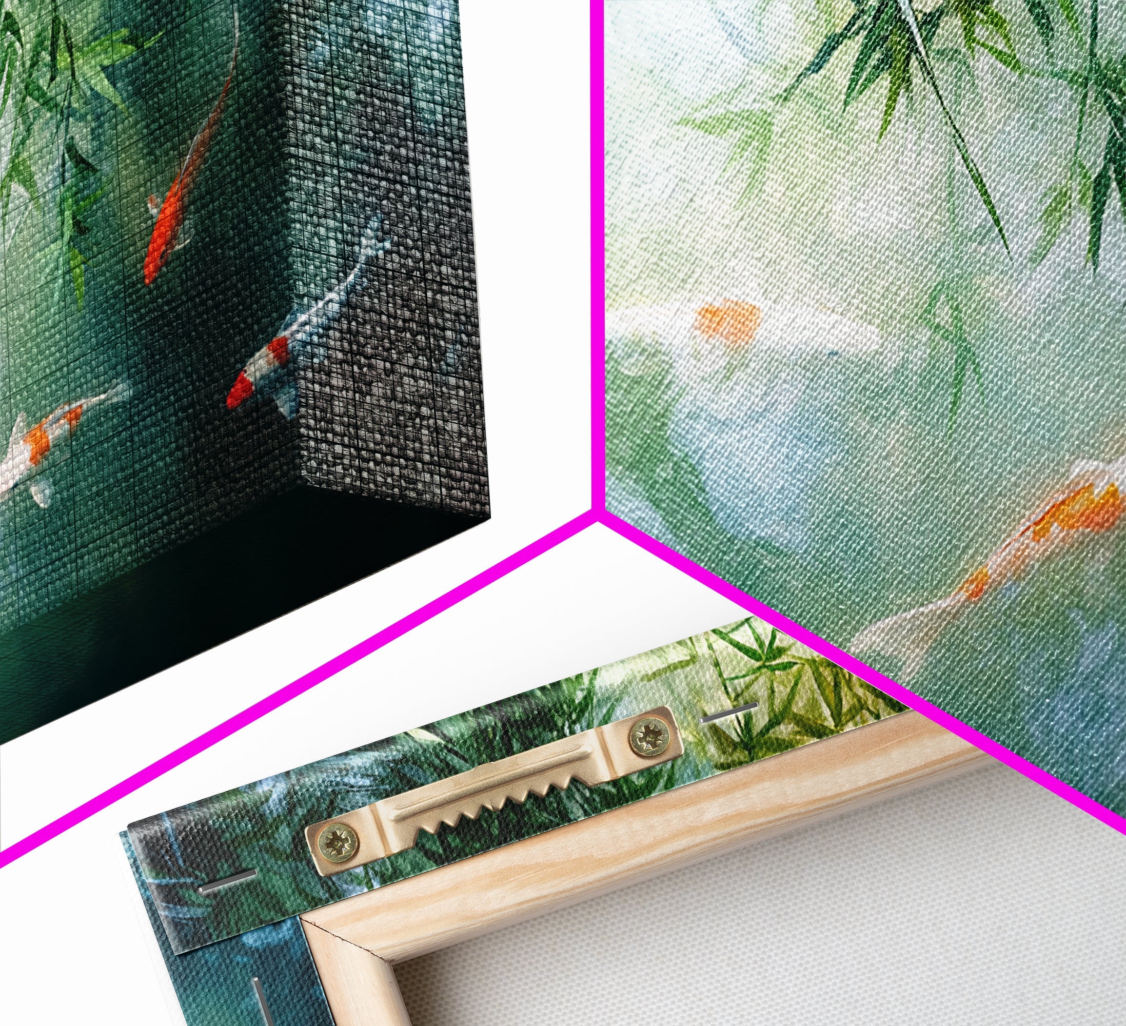 Koi Fish Swimming Canvas Print