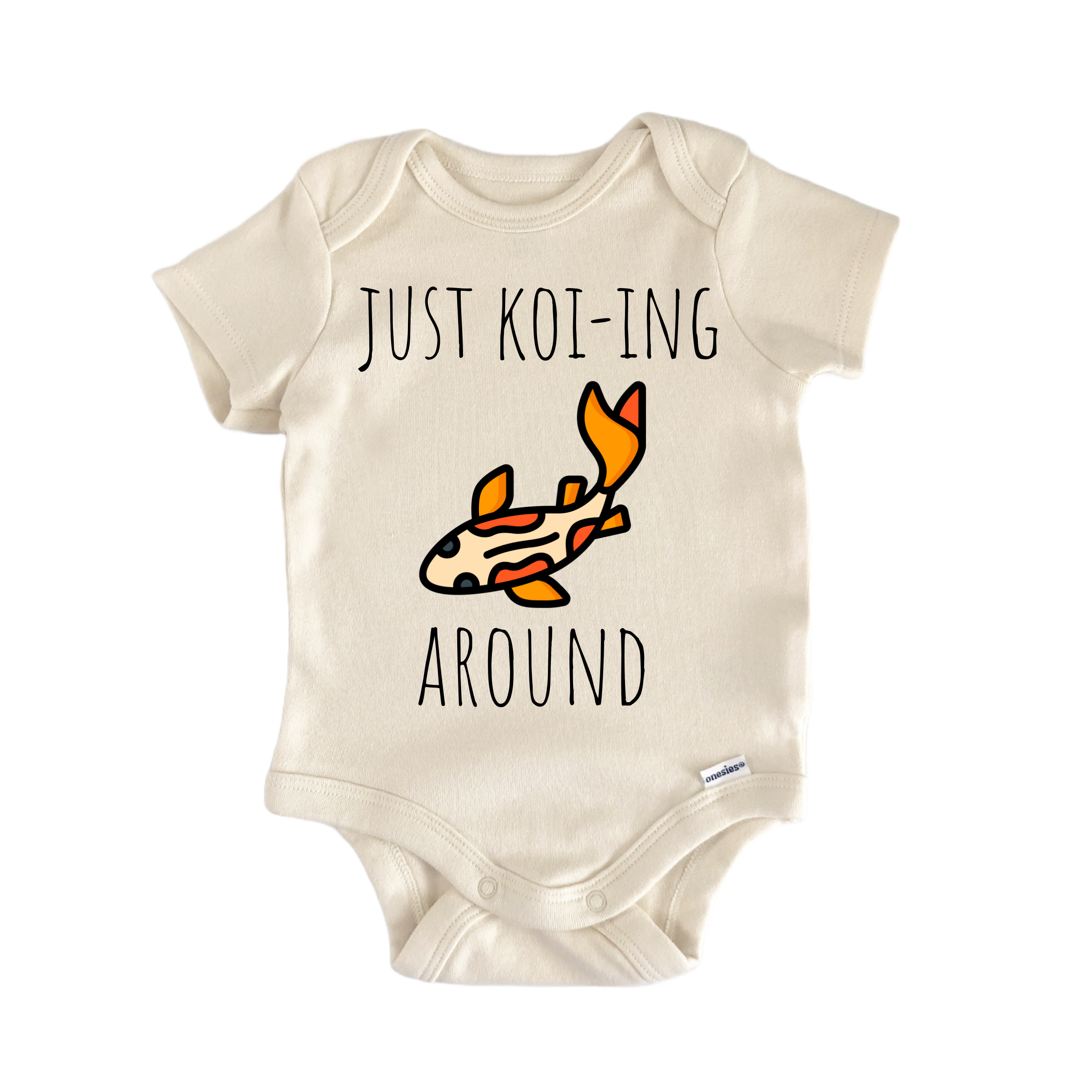 Koi Fish Pond Newborn Baby Onesie® Onesie®