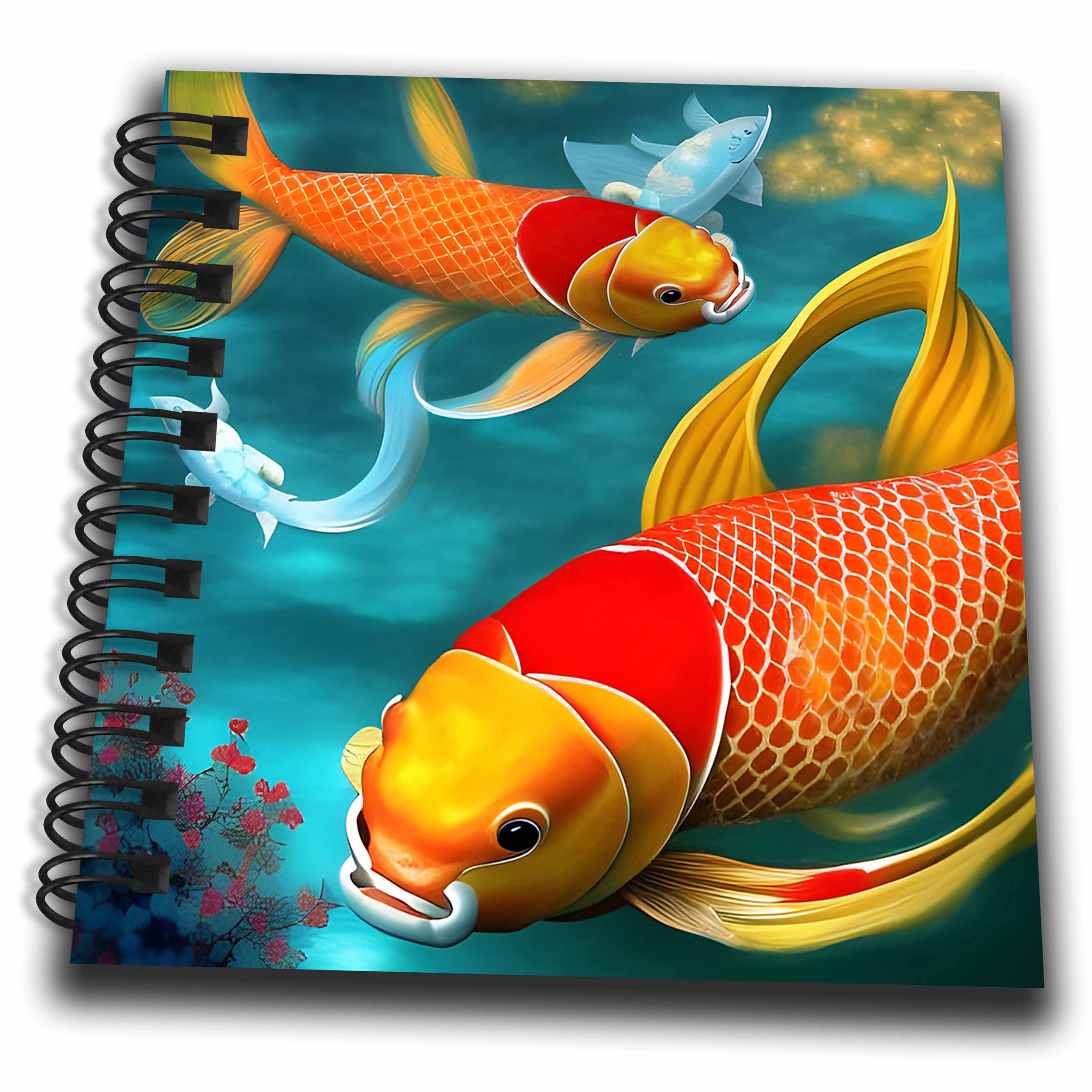 3dRose Two Beautiful koi Fish Representing Pisces - Drawing Books (db-382002)