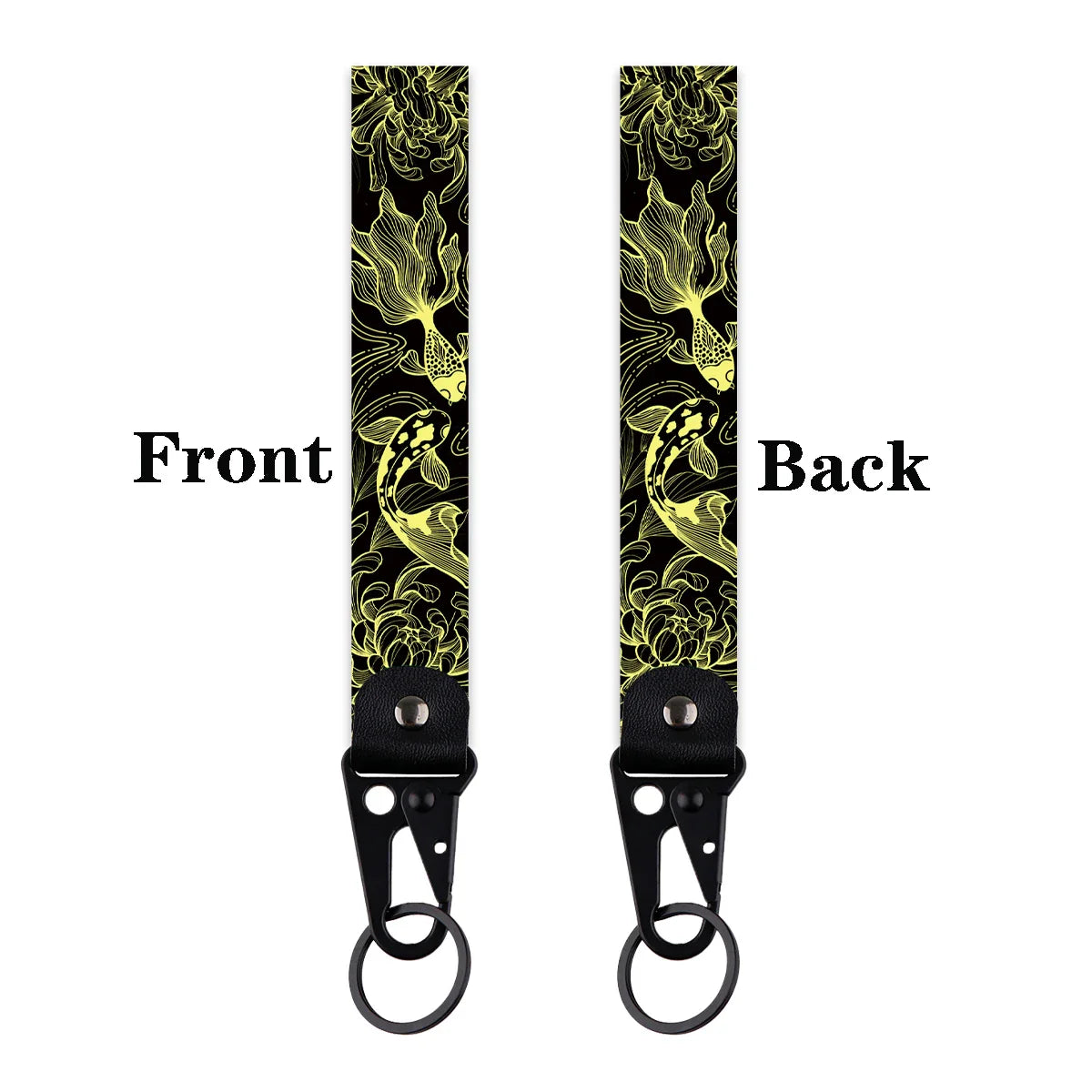 Koi Fish & Crane Artistic Keychain Set