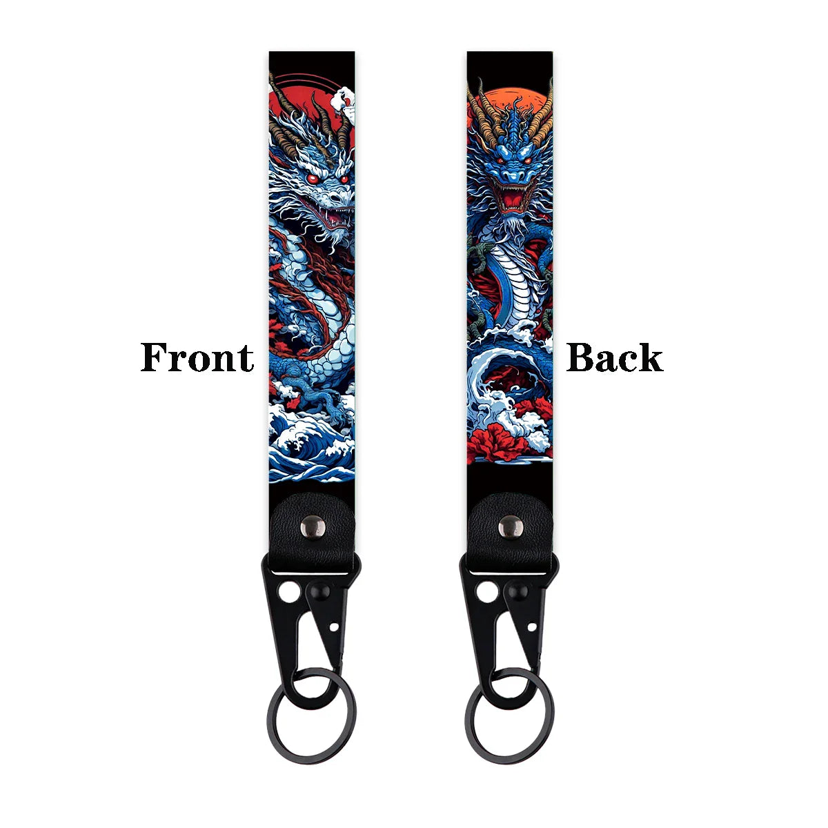 Koi Fish & Crane Artistic Keychain Set