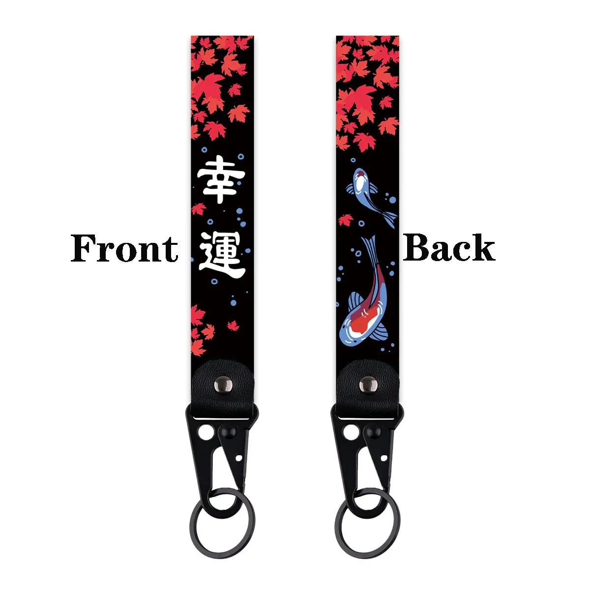 Koi Fish & Crane Artistic Keychain Set