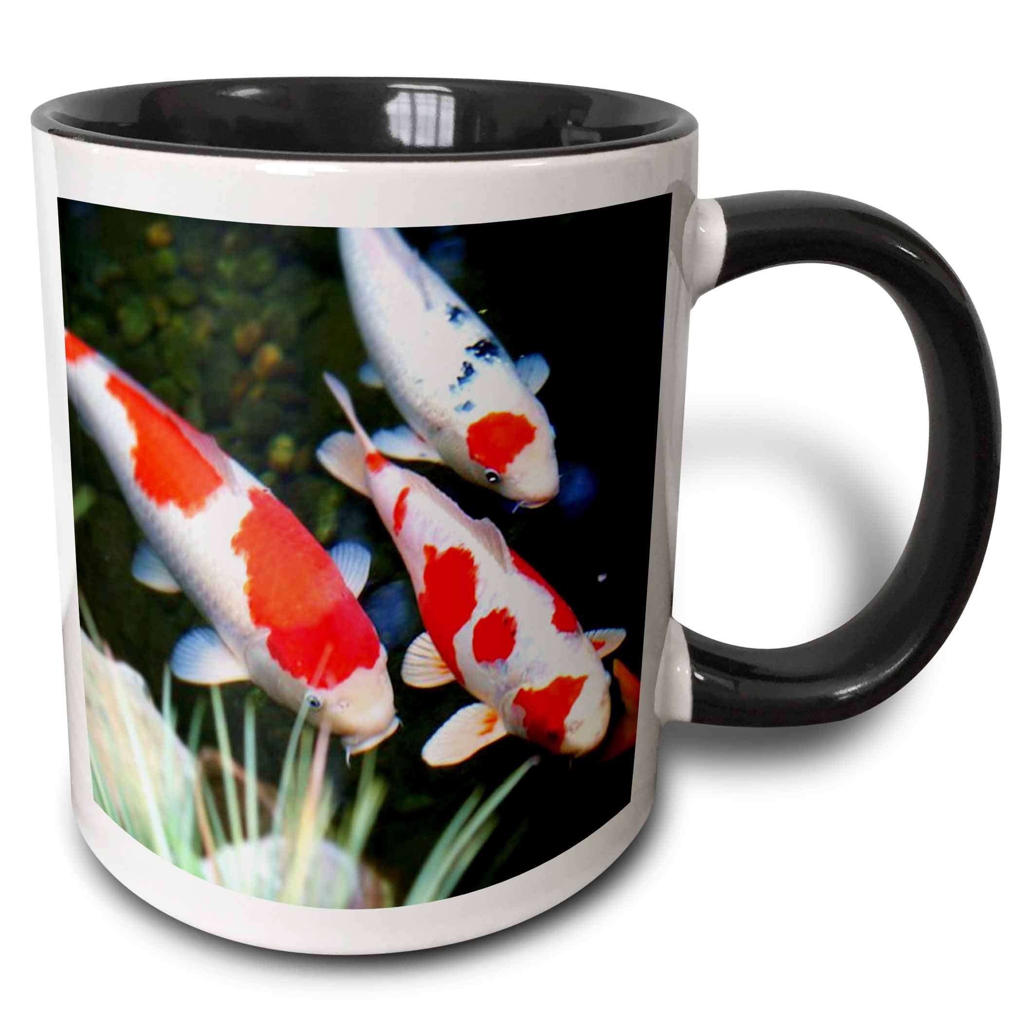 3dRose Florene Fish - Japanese orange n White Koi Fish - Mugs (mug_62378)