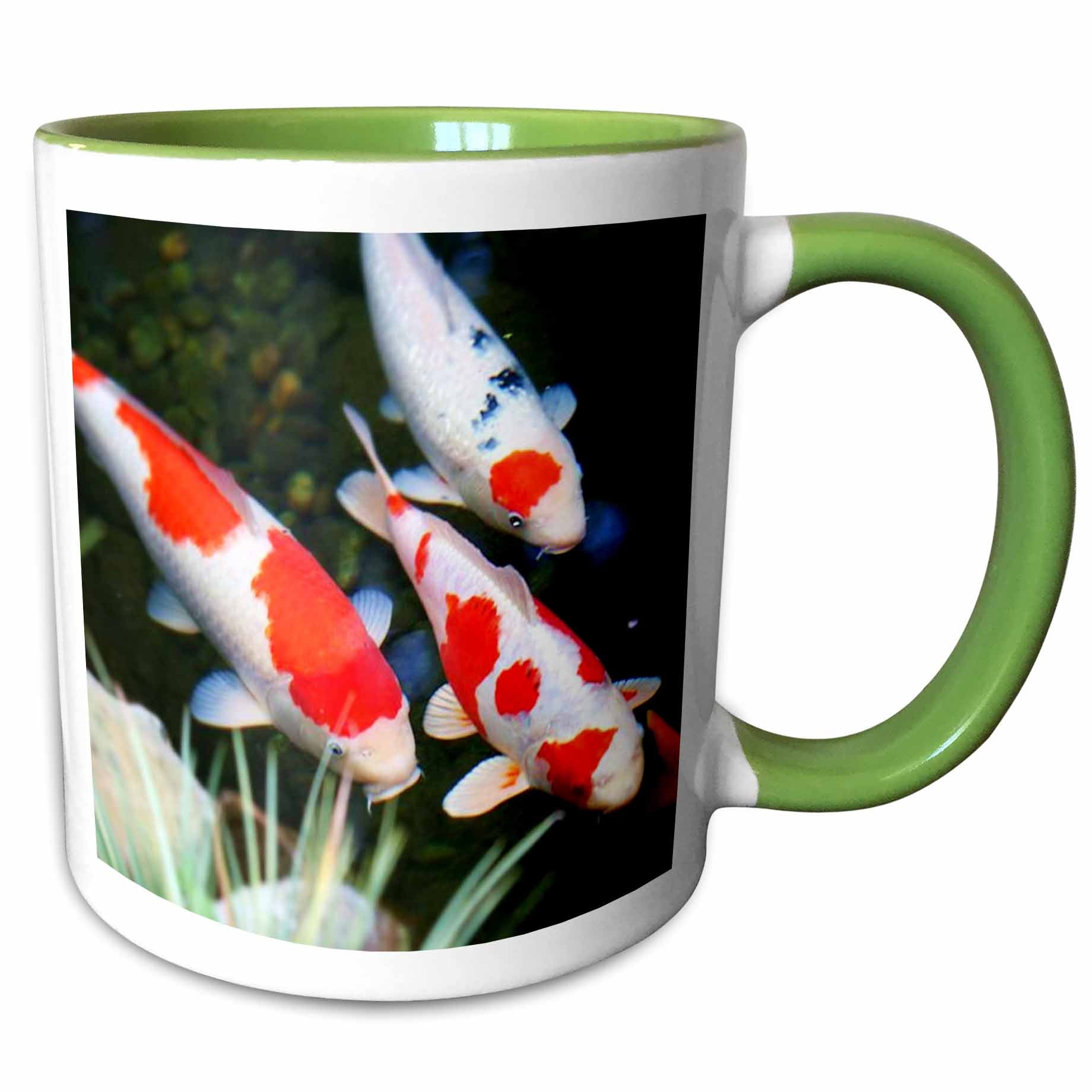 3dRose Florene Fish - Japanese orange n White Koi Fish - Mugs (mug_62378)
