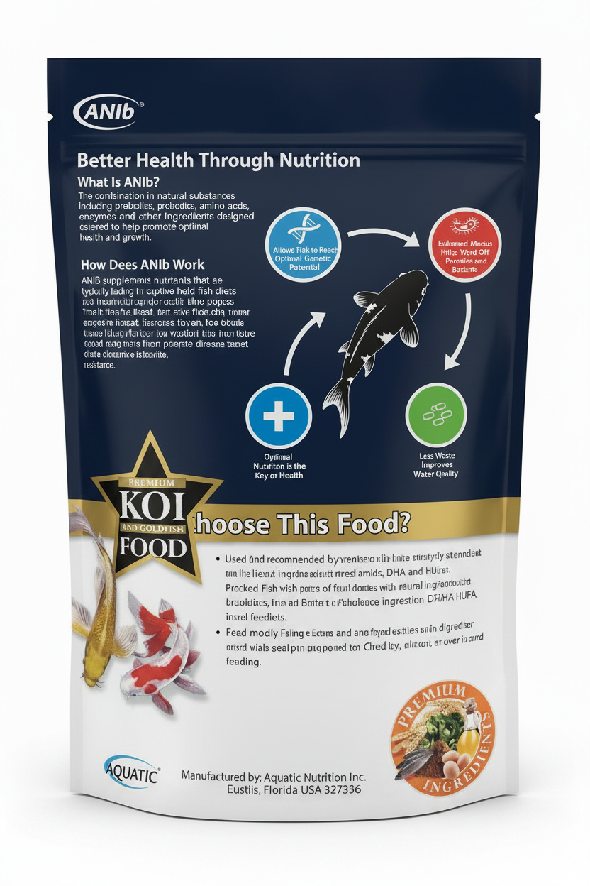 Blackwater Koi Food — Back of Bag Faithful Recreation