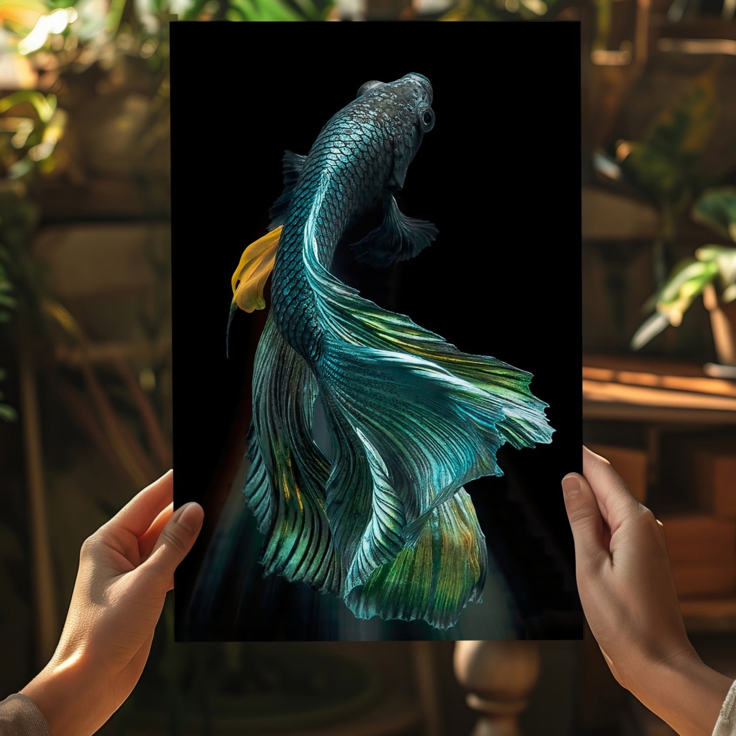 Koi Fish Aluminum Print