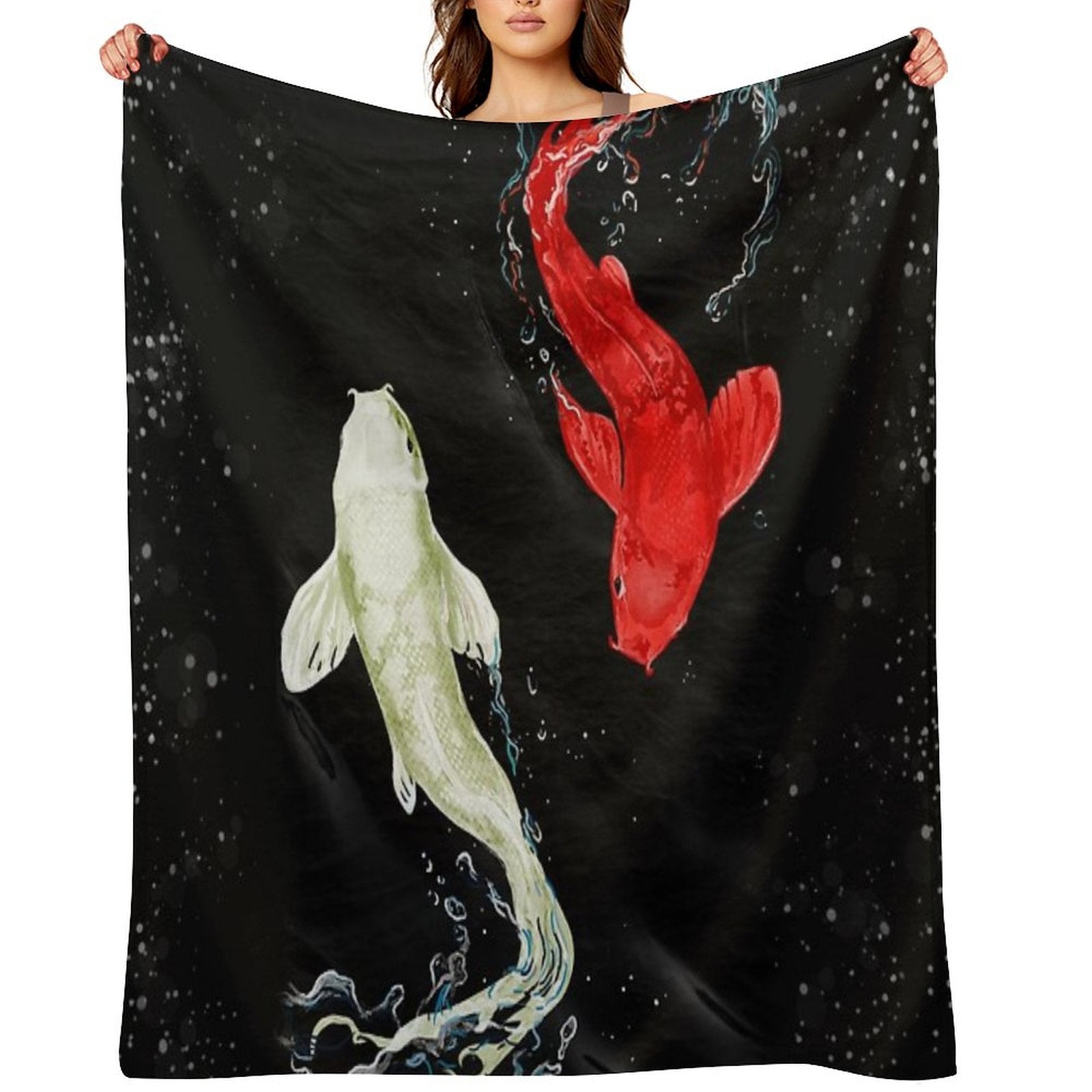 Koi Fish Throw Blanket