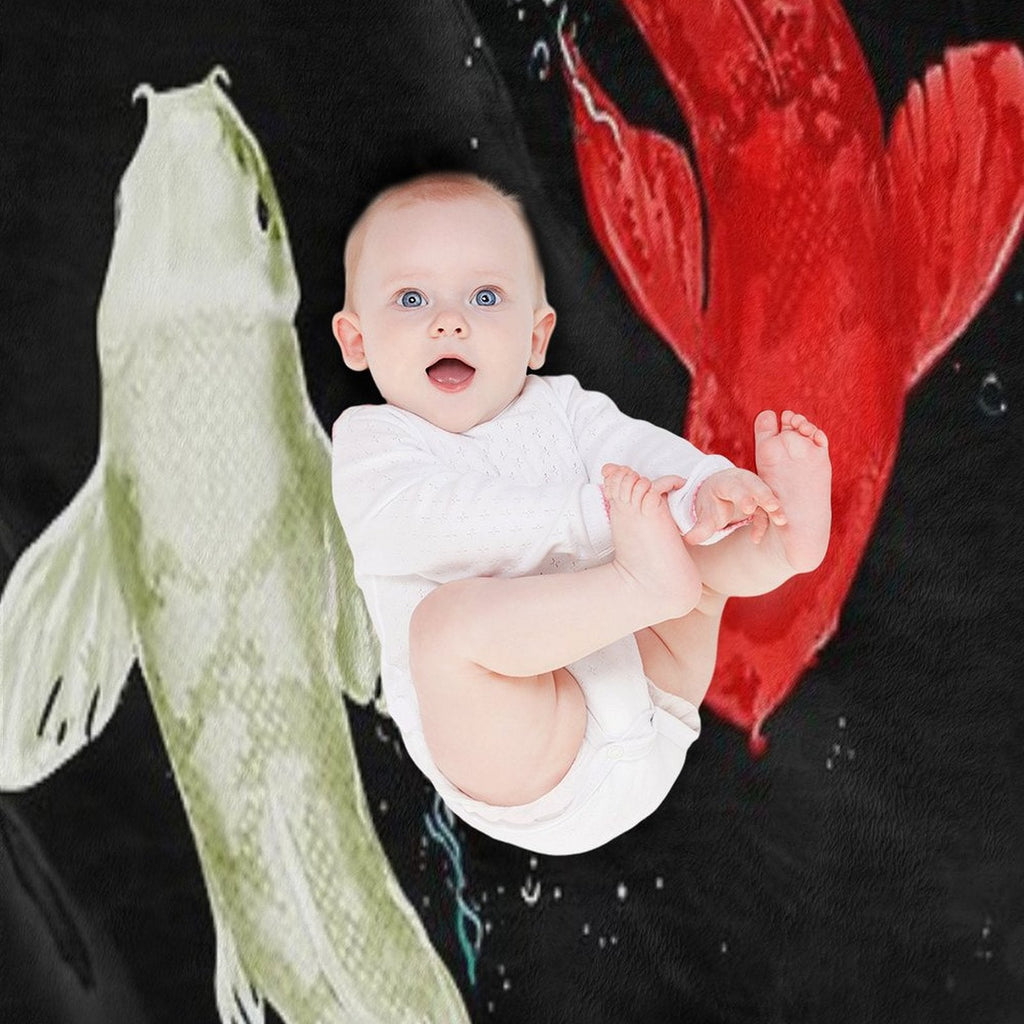 Koi Fish Throw Blanket