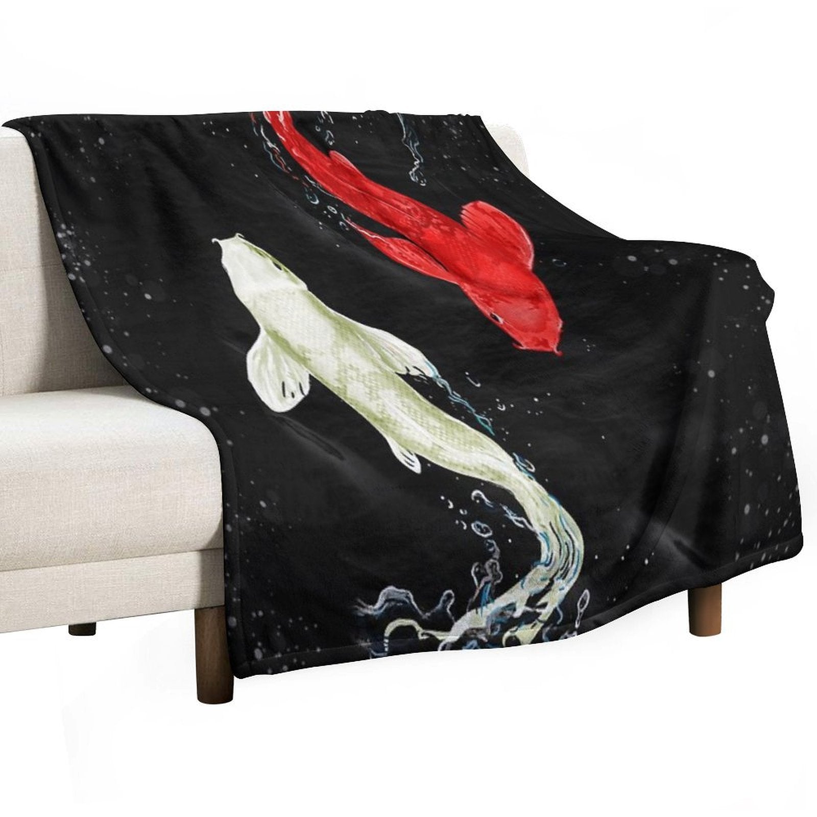 Koi Fish Throw Blanket