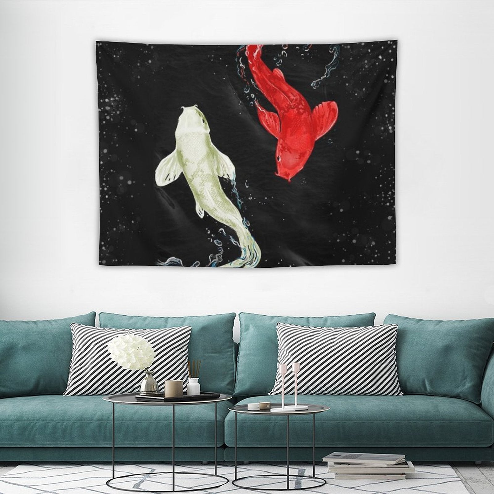 Koi Fishes Tapestry