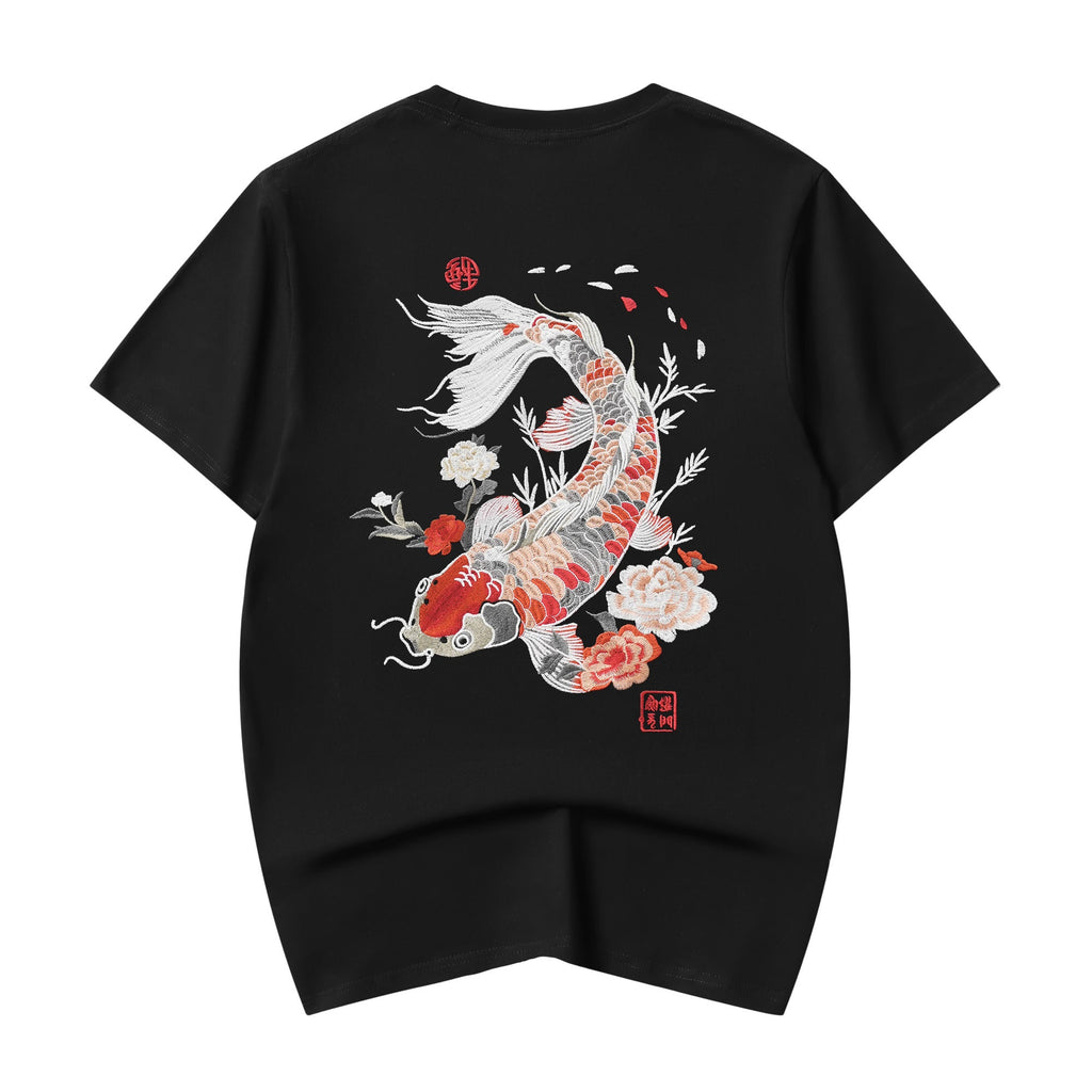 Koi Fish Embroidered Tee
