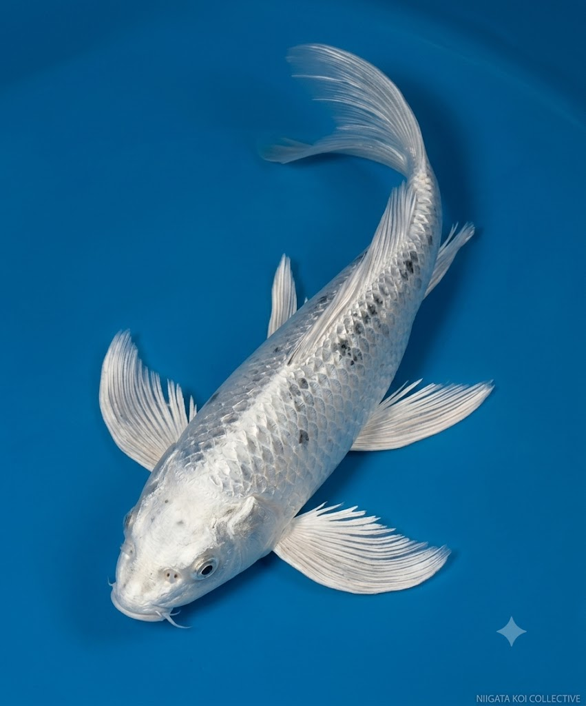 Platinum Ogon Butterfly Fin Koi — Crystal Creek Koi Farm