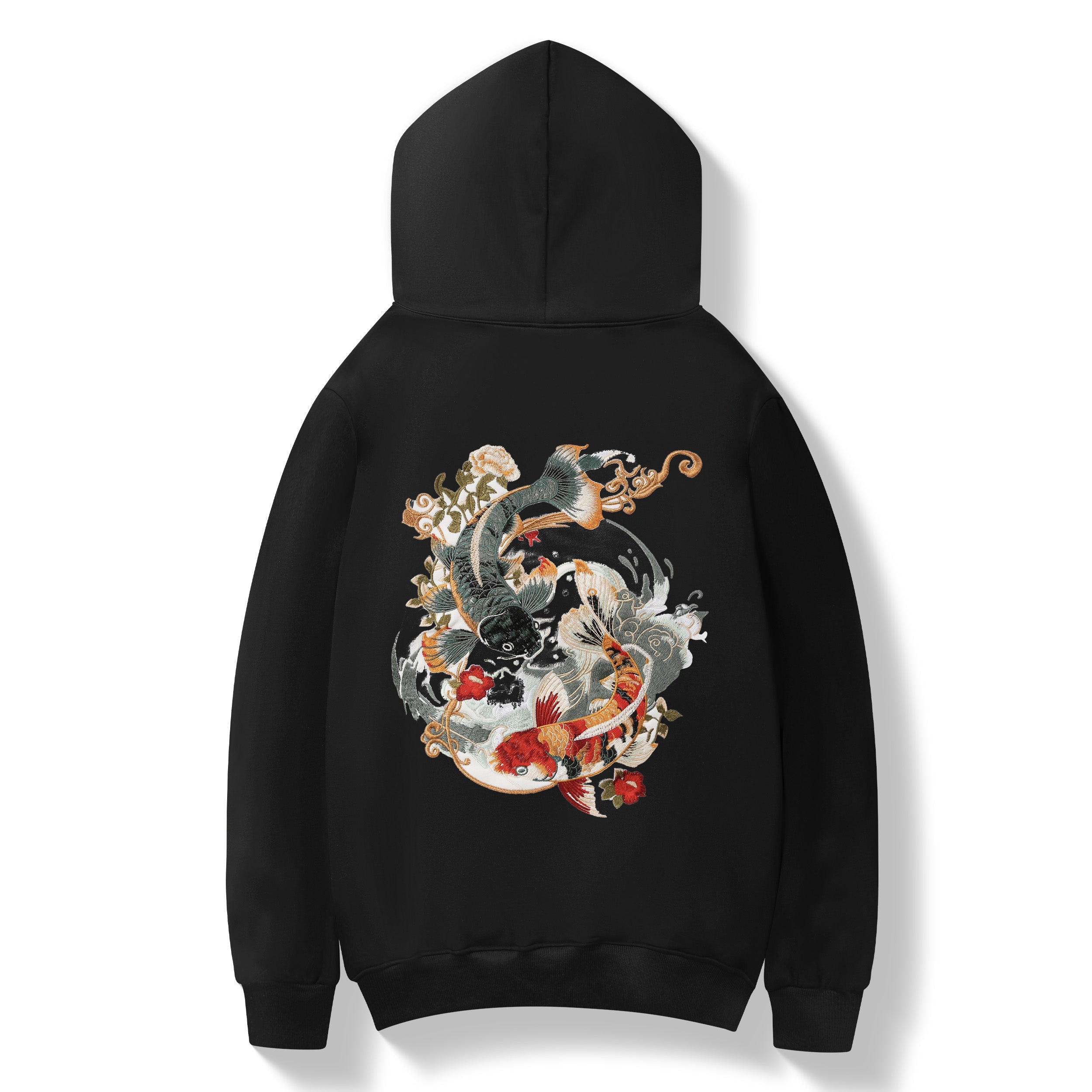 YinYang Koi Embroidery Hoodie