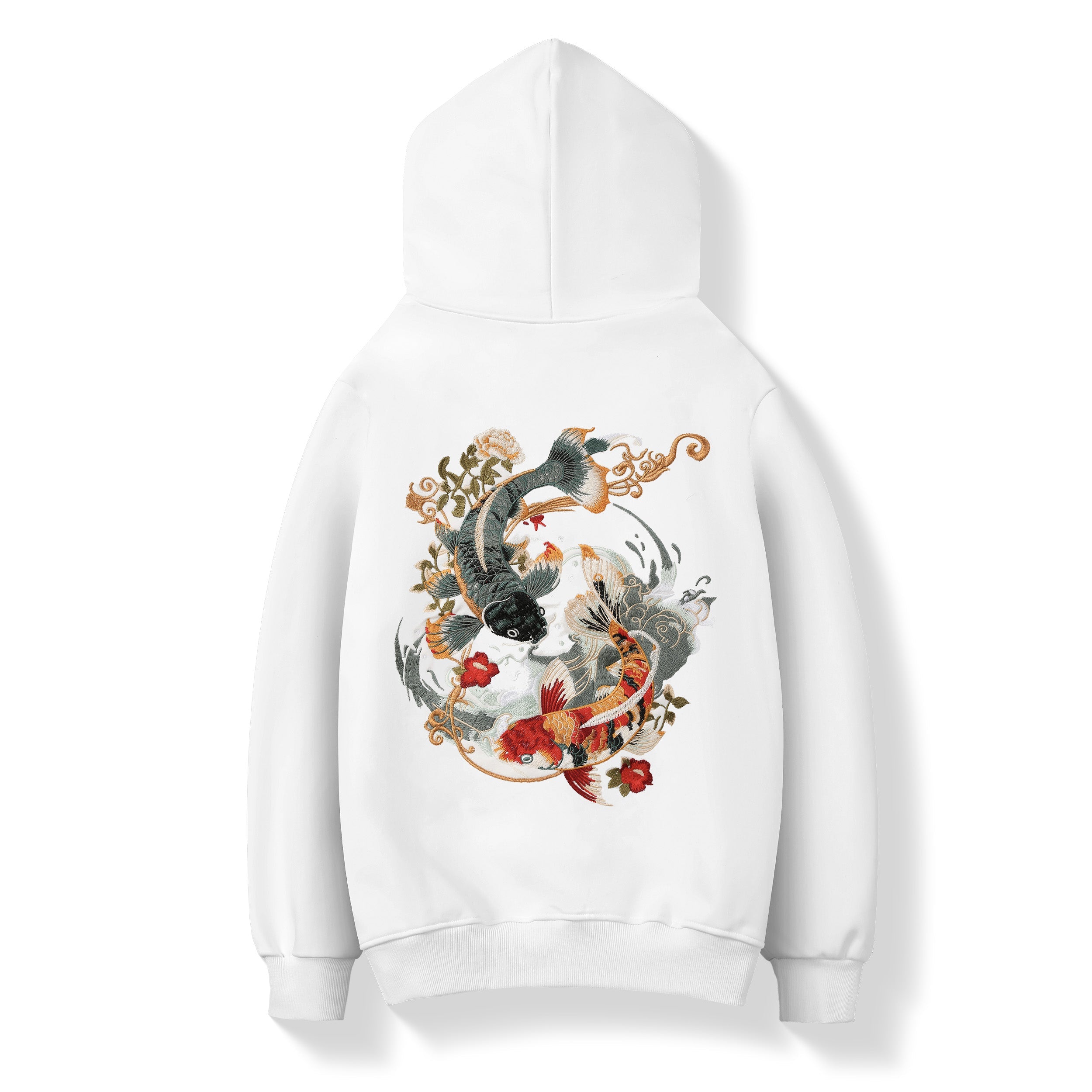 YinYang Koi Embroidery Hoodie