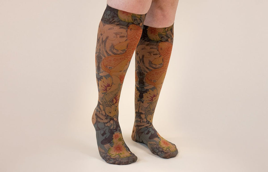 Koi Mocha Gradient Compression Socks