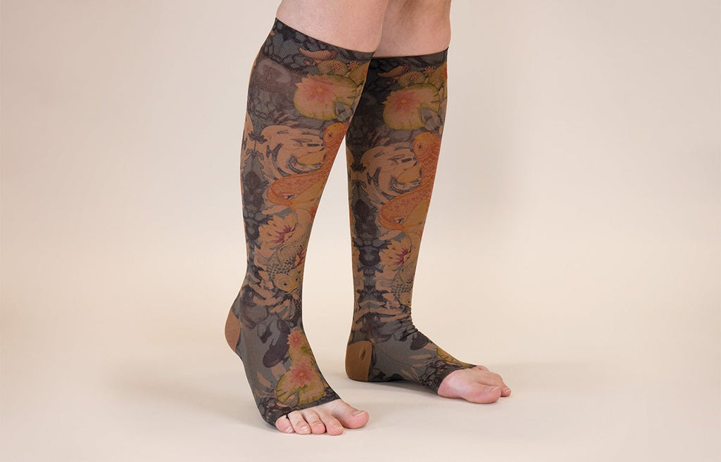 Koi Mocha Gradient Compression Socks