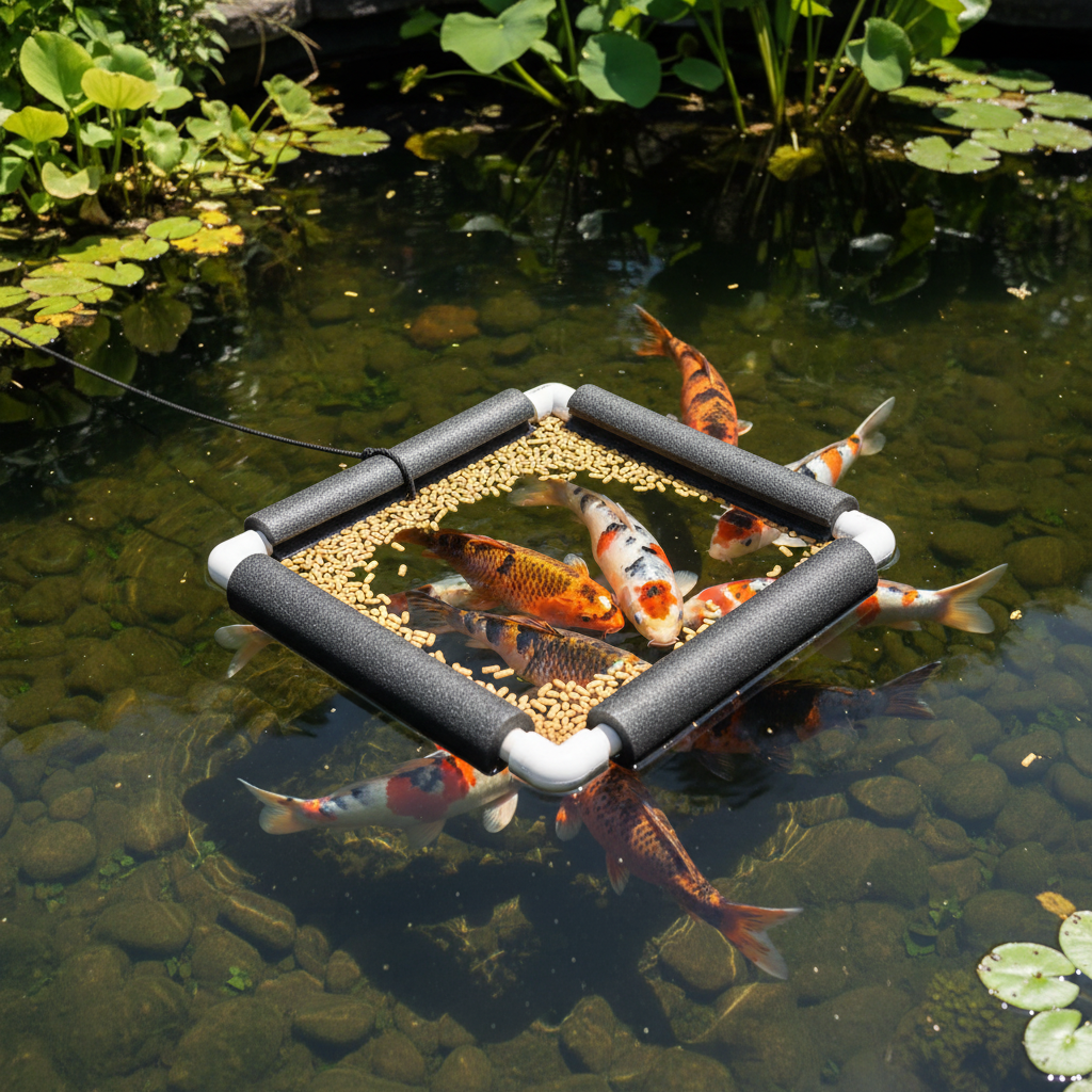 Pond-Pro Koi Feeding Square lifestyle shot