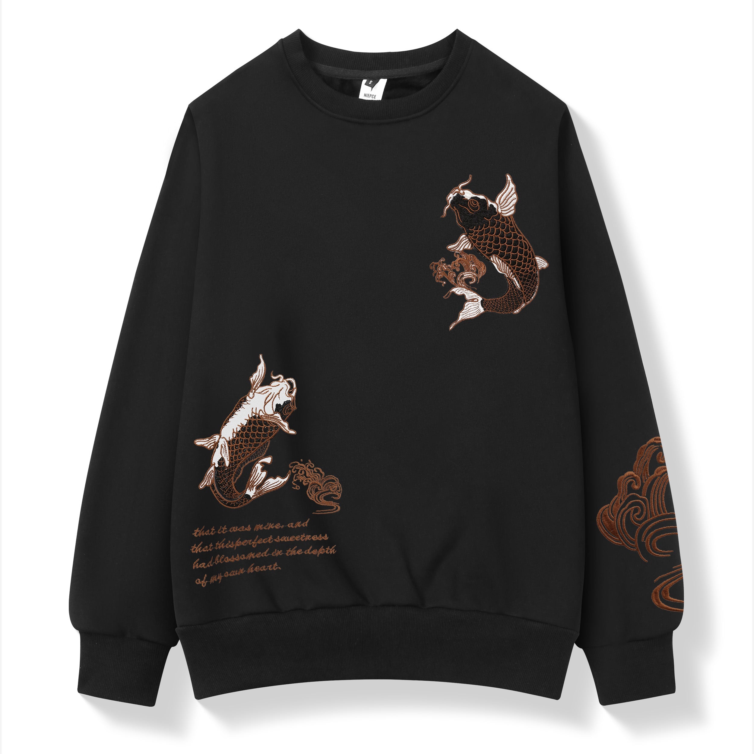 Destiny Koi Embroidery Sweater