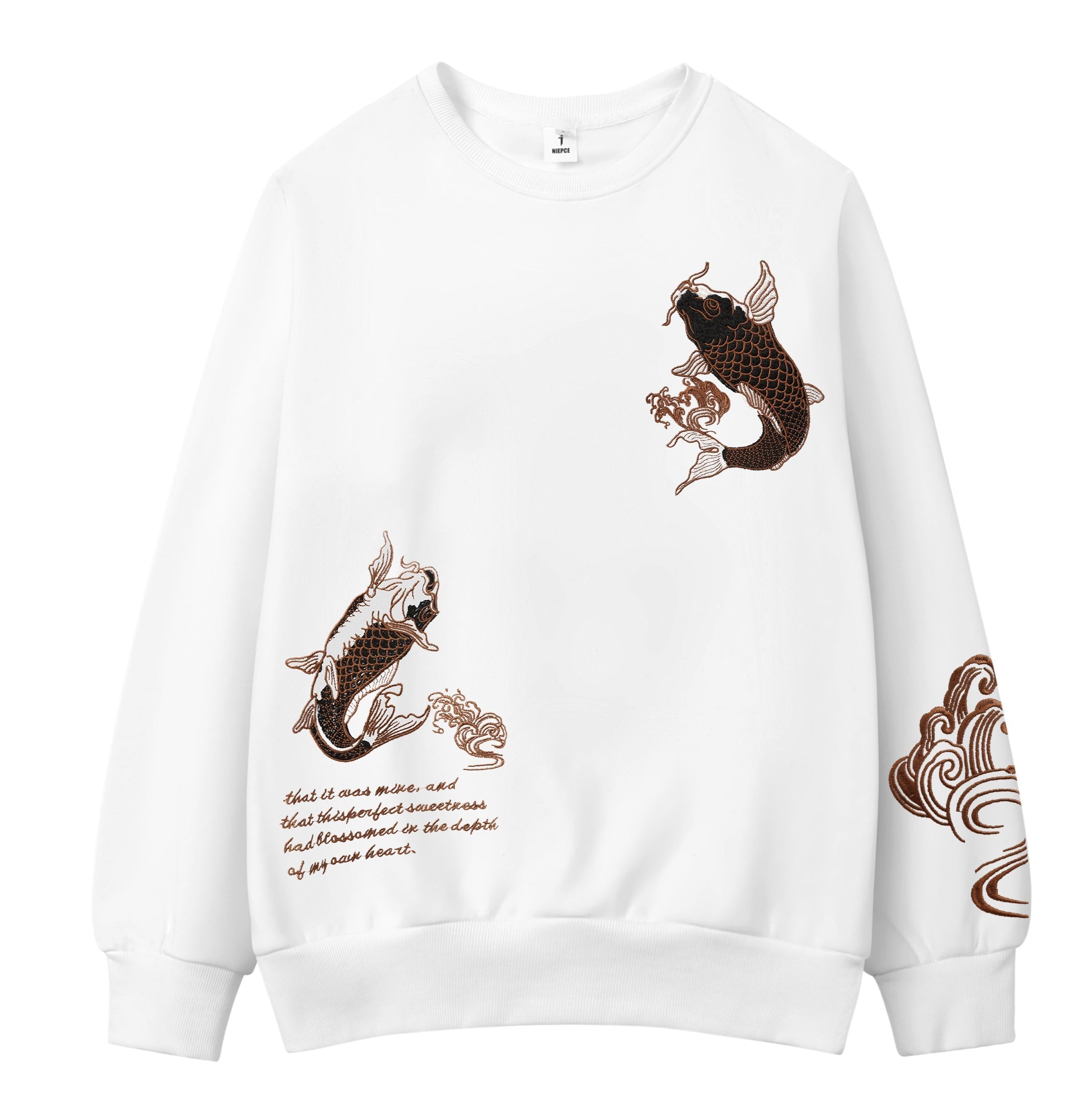 Destiny Koi Embroidery Sweater