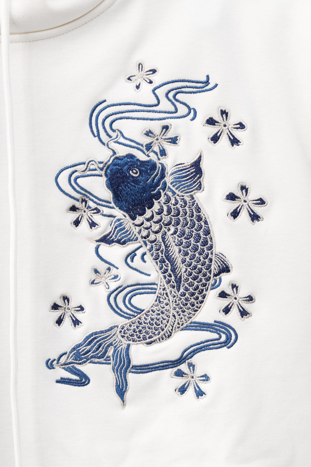 Blue Koi Embroidery Sweater
